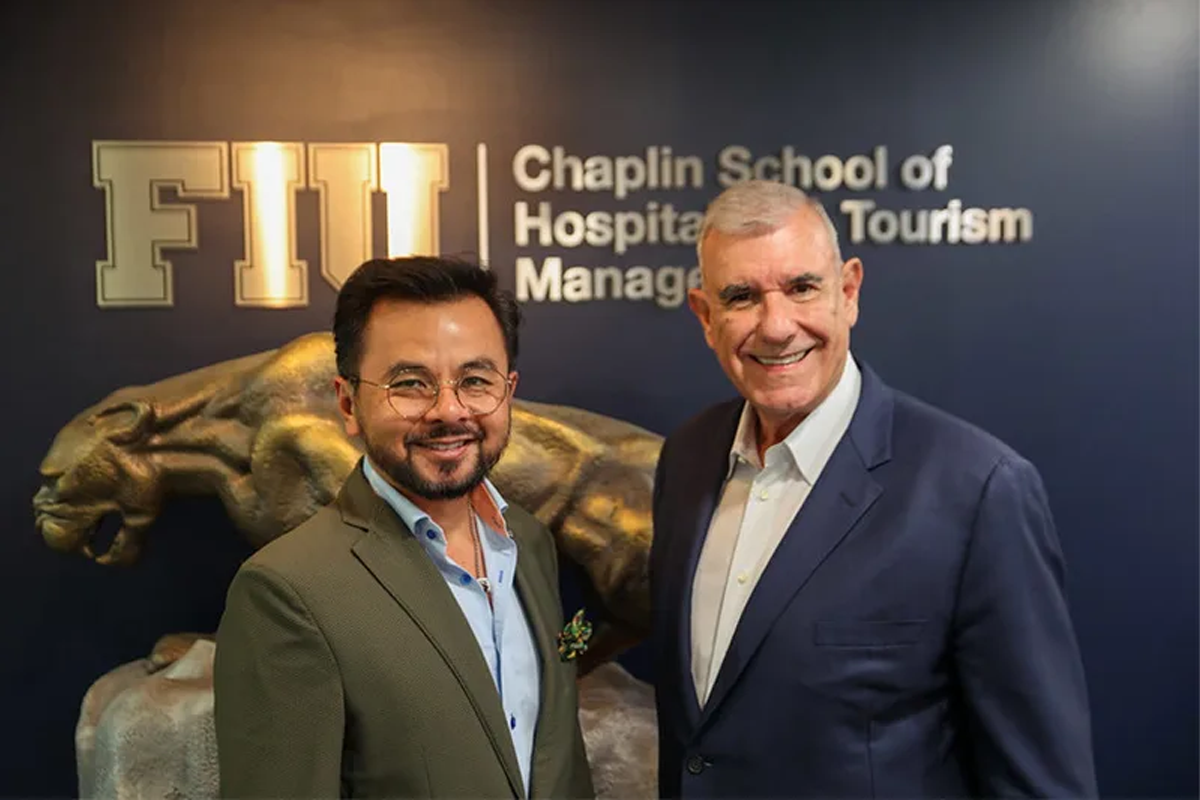 Dean Michael Cheng and Larry Pimentel at FIU Hospitality