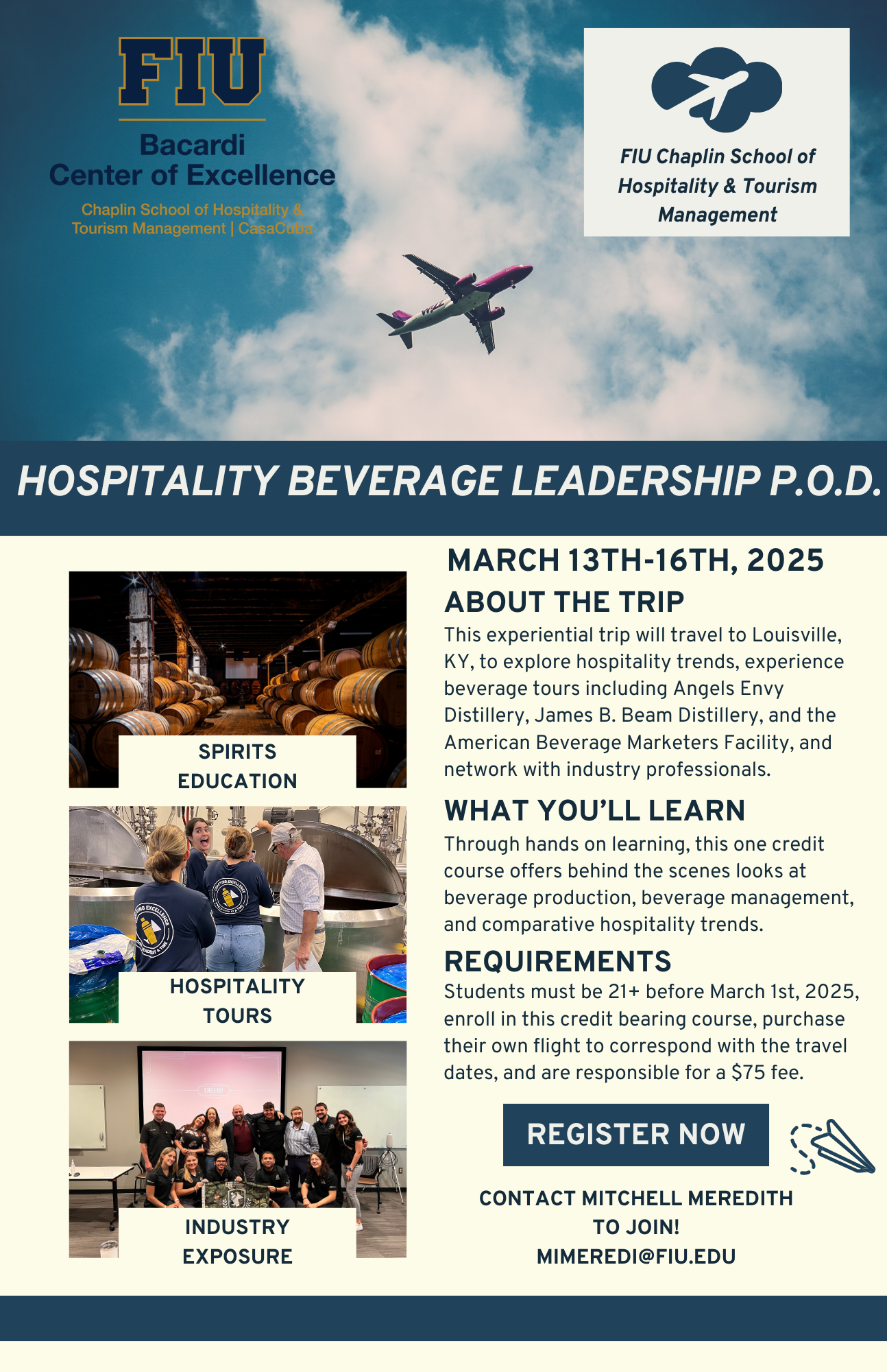 Hospitality Beverage Leadership POD flyer